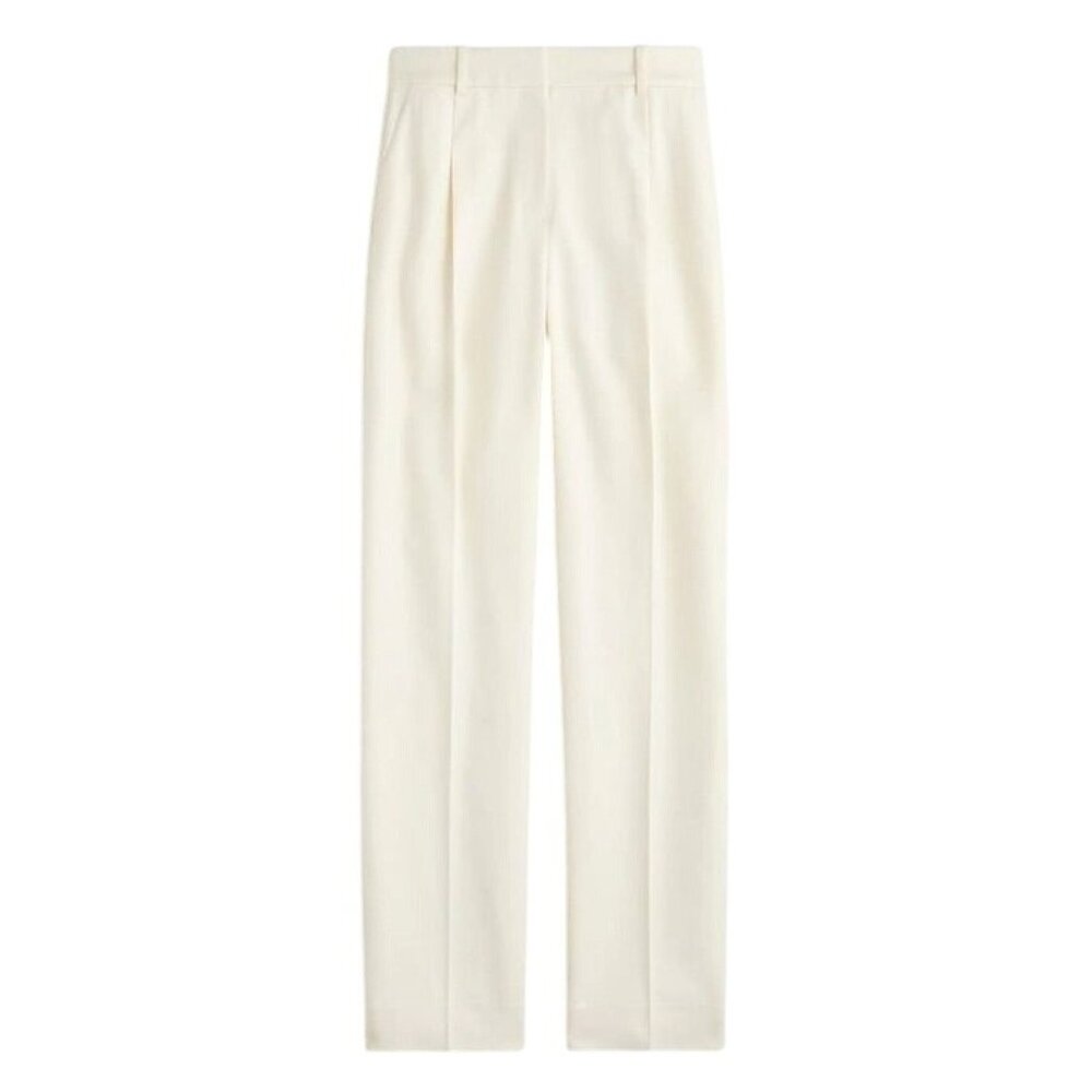 J. Crew Womens Essential Pant In City Twill Style BR709 Sz 8 Ivory Trousers NWT